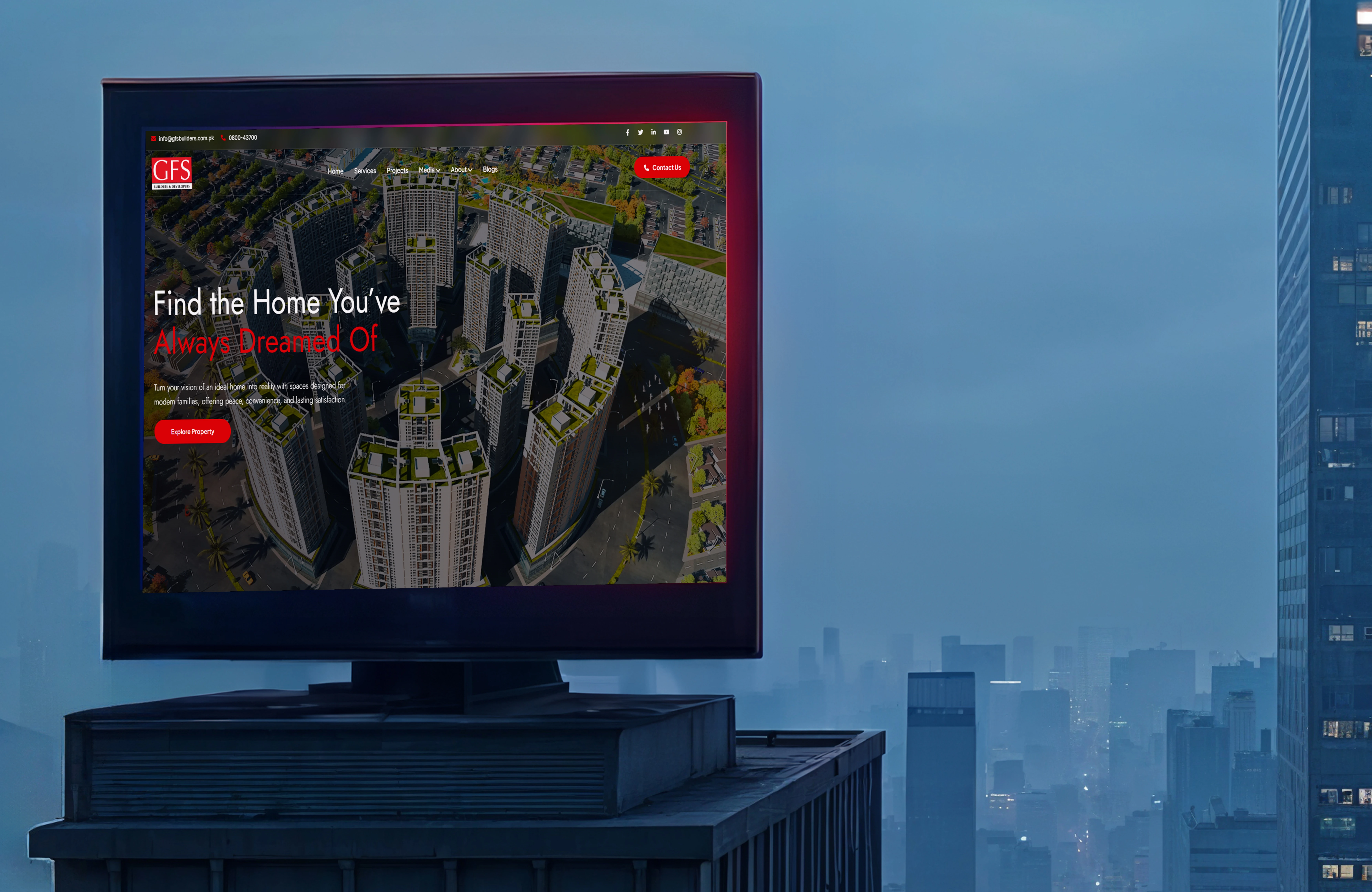 GFS Builders & Developers – Modern Real Estate Website