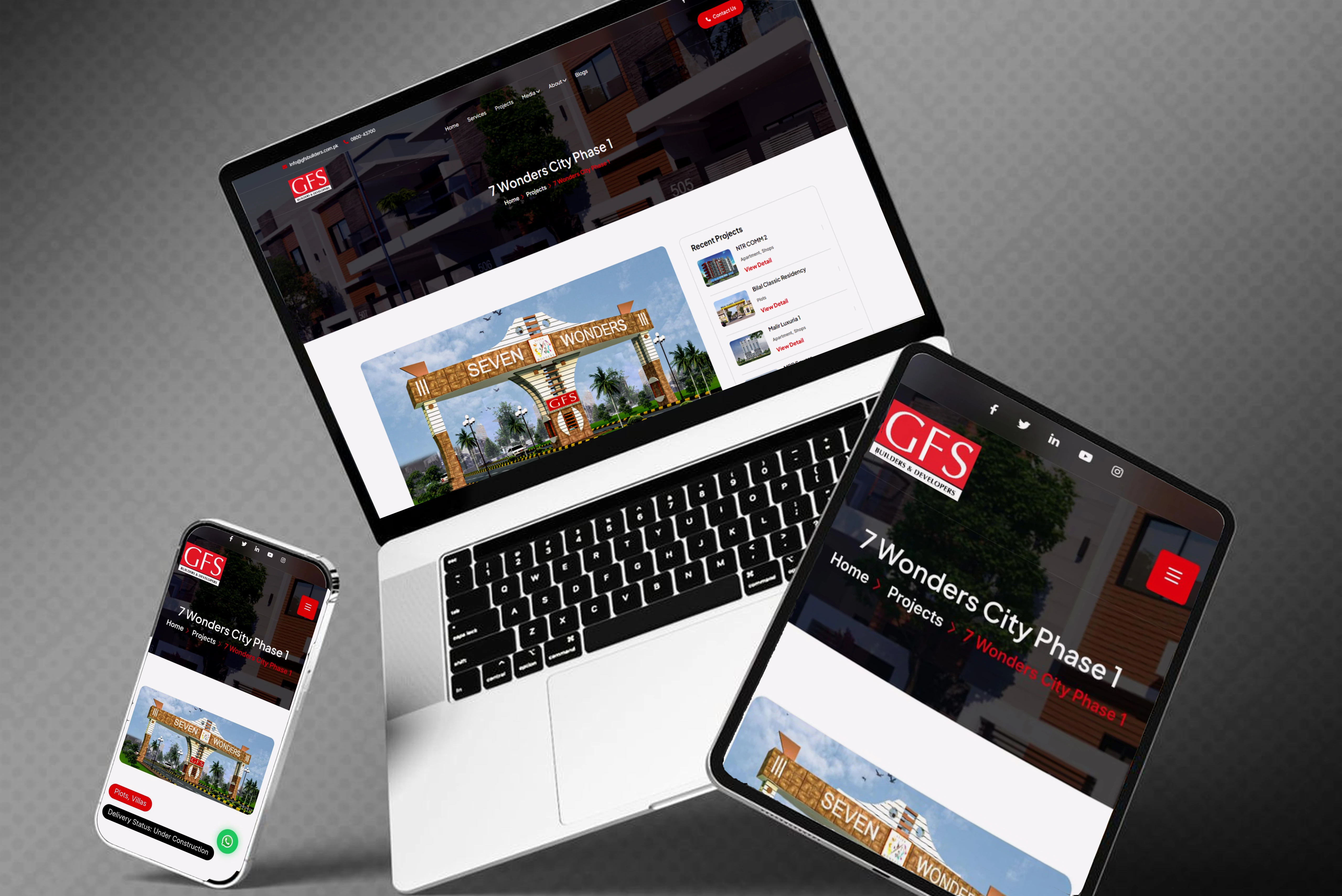 GFS Builders & Developers – Modern Real Estate Website